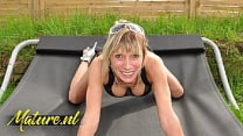 Skinny Voyeur MILF Makes a Public Display of Sucking Cock and Getting Loved in the Ass