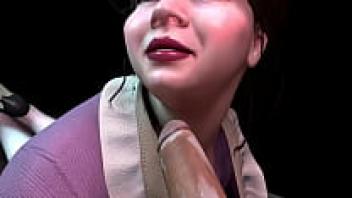 MILF, a hot Asian maid, delivers a blowjob from point of view in 3D porn.