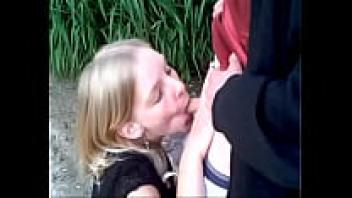 A cocksucking session outside