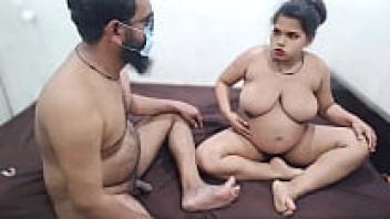 Having sex with the math instructor after class, with a cute and chubby girl, cum on pussy
