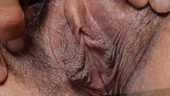 Brownie textures with a black ebonny appearance (high definition 1080p)(A close-up of a hairy sex pussy from the vagina) (by Rumesco)