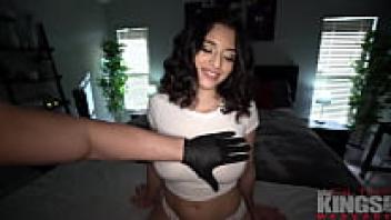 The Big Tittied Hot Latina Babe Gets Covered In Oil And Loved Hard During This Completely Filthy Massage