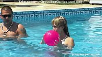 Extremely Intensive Group Sex Pool Games