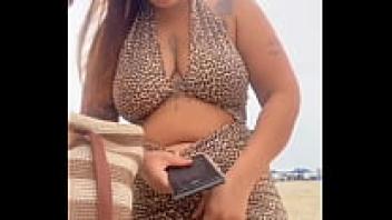 I went to the beach wearing only a dress and no underwear. A fan approached and we discussed something shady.