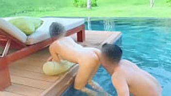 Public outside the pool