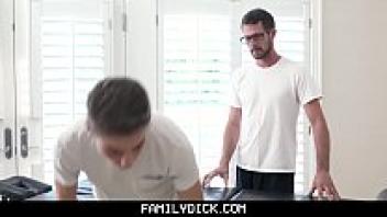 Sexy fingers and massages his young step-nephew