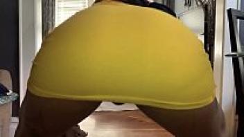 You can see my fat pussy lips under my dress.
