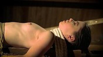 Tied up in extreme BDSM.