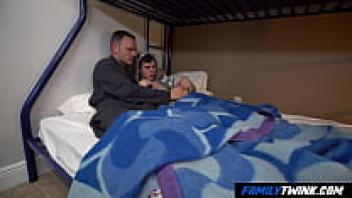 FamilyTwink: Cool Step Daddy Pampers His Little Boy Before Sleeping