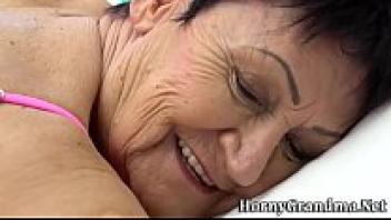 granny's mouth being massaged