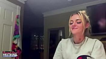 Blonde Sassy Fingers Her Shaved Cunt In Casting And Rubs A Dick!