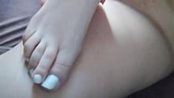 fat girl engaging in masturbation