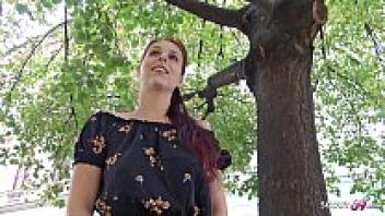 SHY REDHEAD NATURAL TEEN GERMAN SCOUT: ENGAGED IN LOVE AT PICKUP CASTING