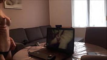 On cam, he cums for me.