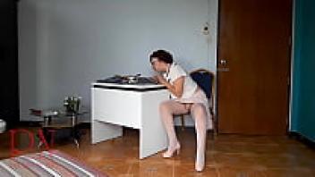The Upskirt A corrupt secretary. vintage SeXretary. No underwear in the office, milf. naked workplace.