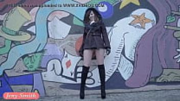 Jeny Smith's fetish tease of high heels and pantyhose