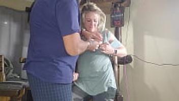 The wife of a hot, blonde neighbour receives a lot of affection for her tight ass.