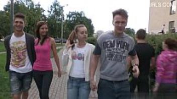 Customised gangbang with a busty girlfriend