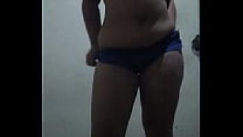 Tasty obese strip tease