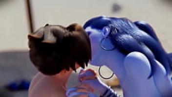 3D Overwatch: Hentai Tracer and Widowmaker adored Uncensored 3D.