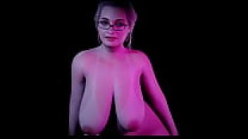 Striptease with a Gorgeous Cougar Dancing to Music with Big Tits | 3D Porn