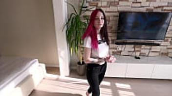 Redhead enjoys getting a free room.