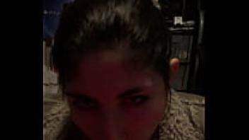 Natalie, a teenager, steals a blowjob.