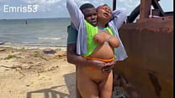 On the beach, hot love