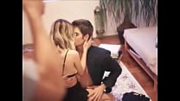 A thin, lustful girl flaunting her body