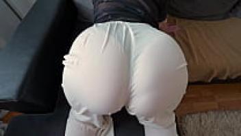 Pants reveal the stepsister's enormous ass, which is full of affection.