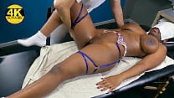 My stepmother's big bosom was massaged by a masseuse using his Dick. Did she allow it or did she think it was his hand? | Ebony Hot Massage for Sexy Black mILF