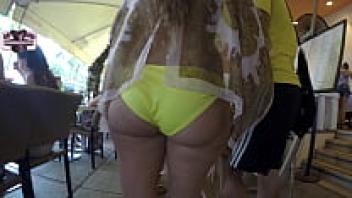 attractive ass on the beach