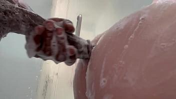 When Mum left the house, she couldn't wait for her stepdaughter's dream to come true. She moaned under the hot shower water as stepdad's enormous 12-inch BBC glided into her small opening and gave her the hard anal she secretly desired.